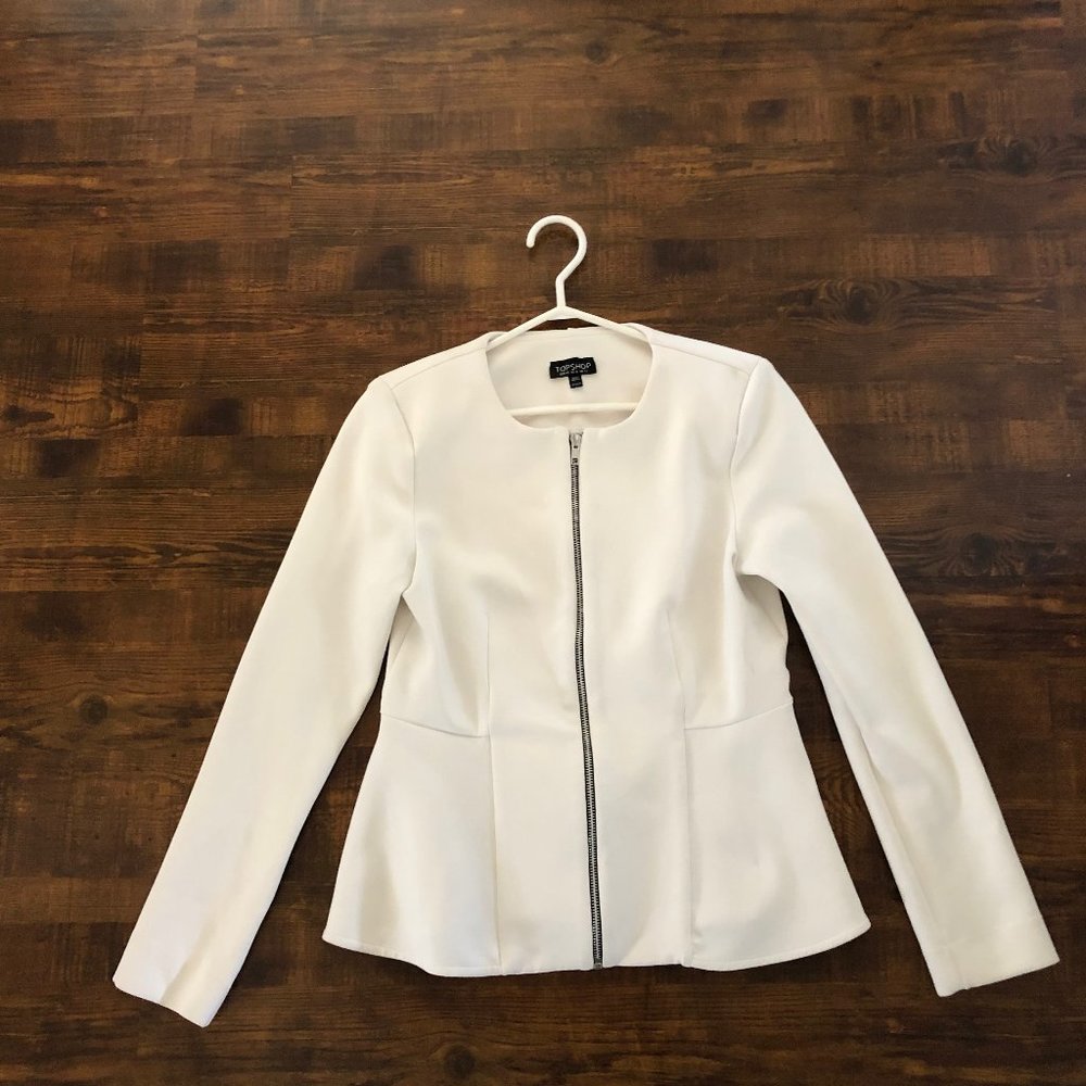 Ivory Peplum Jacket
